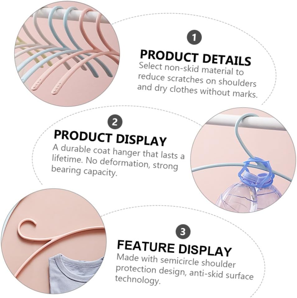 Generic 10pcs Heavy Duty Hangers Padded Shoulder Slip Hangers Natural Contoured Design for Coat Clothing