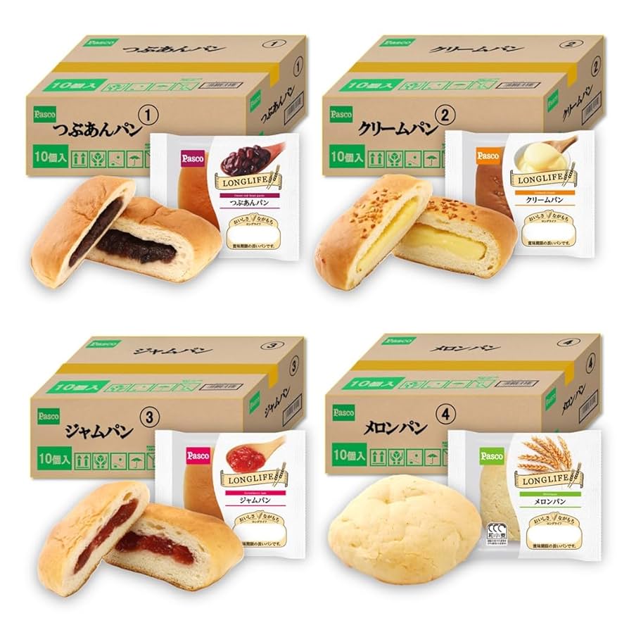 計60個　【Pasco パスコ】 ロングライフブレッド 4種 各10個入 6箱 計60個 【Pasco パスコ】 ロングライフブレッド 4種 各10個入 6