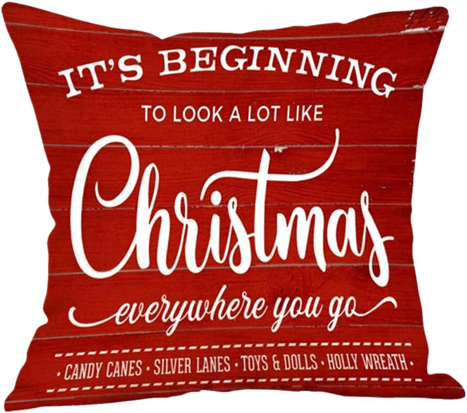 Hangood Merry Christmas Cushion Covers Cover 18 x 18 mas Snowman 45cm x