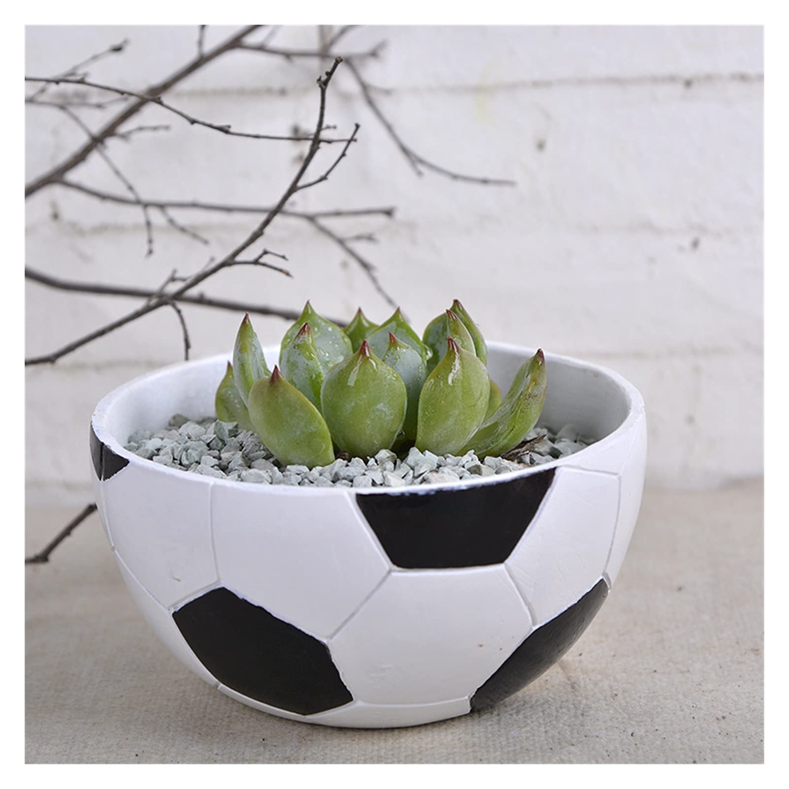 Doniczka 1 szt. Piłka nożna Design Doniczka Żywica Soczyste Rośliny Doniczka Wystrój Domu Bonsai Sadzarka Piłka Nożna Doniczka Doniczka