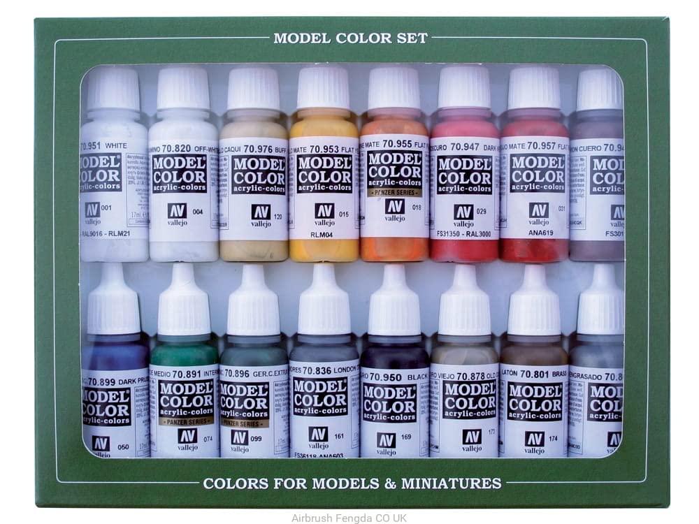 Vallejo- Model Set di Colori per Modellismo, Multicolore, 17 ml (Confezione da 16), VJ70149