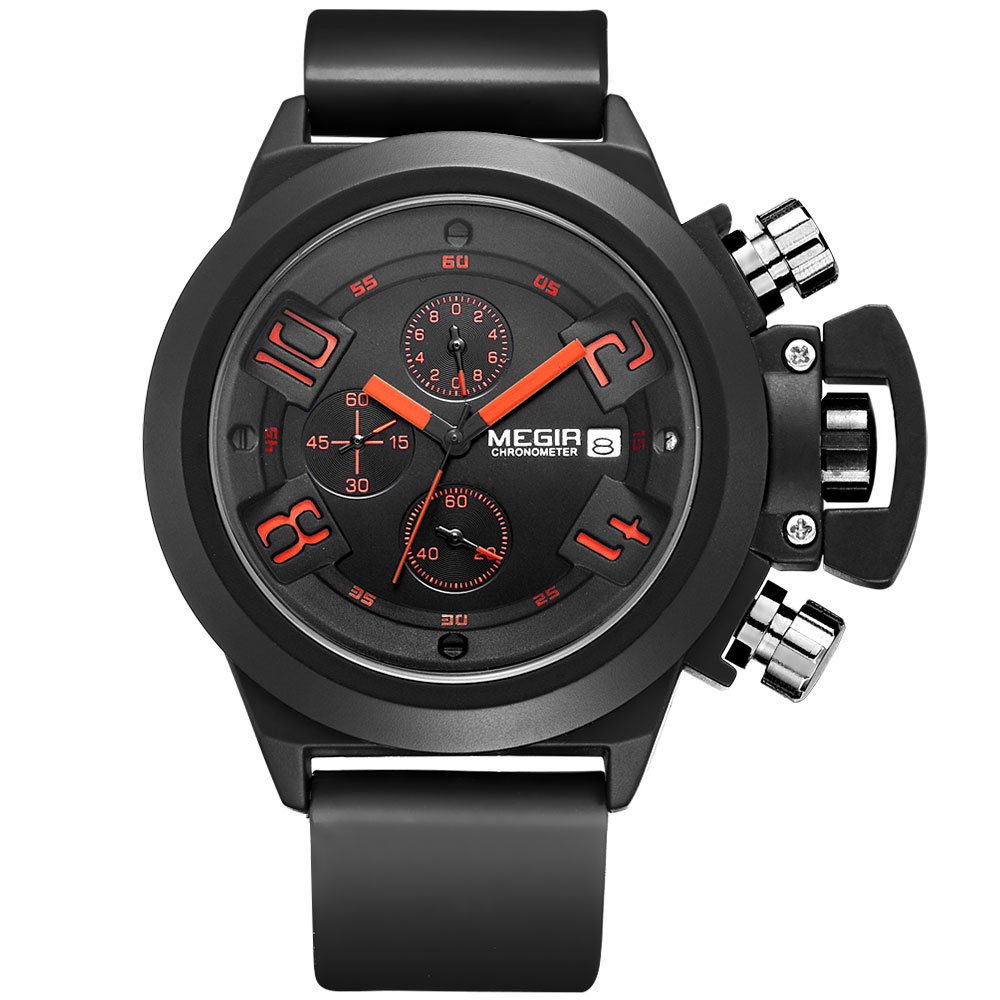Megir Silicone Bt Analog-Digital Black Dial Mens Watch-Megir-Watches-M2002 (B014CZ33HU) Amazon Price History, Amazon Price Tracker