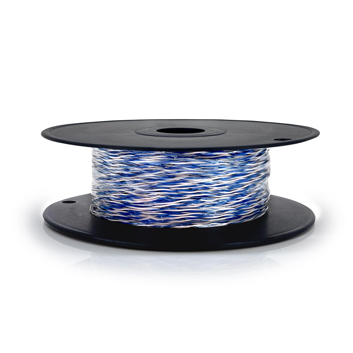 Waytex 36501 Jarretière Téléphoniques 2 Fils 1 paire Bleu/Blanc 5/10EME Conducteurs monobrin cuivre - Bobine plastique de 100 m