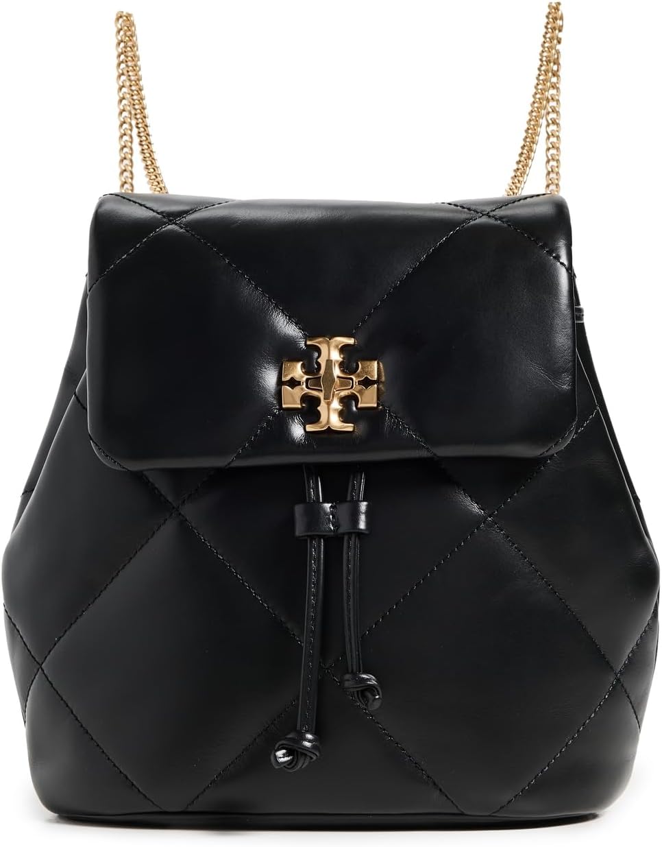 Tory Burch Women's Kira Diamond Quilt Mini Backpack, Black, One Size