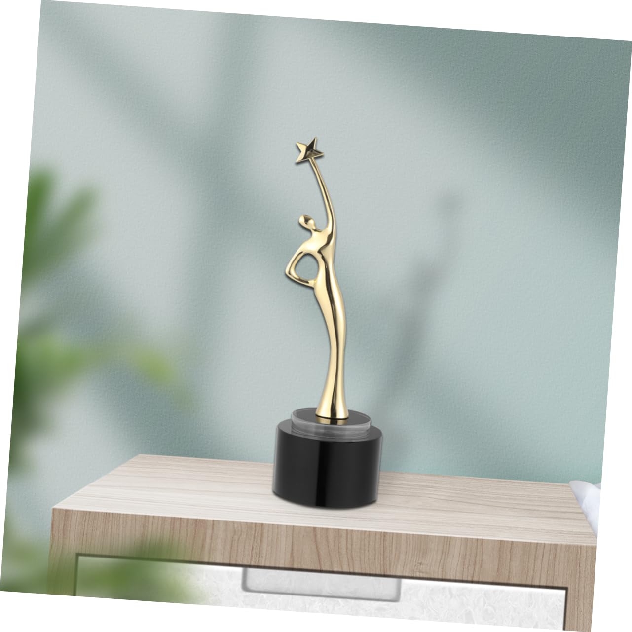 VANZACK Goldener Siegerpokal aus Metall und Kristall für Kinderpartys als Auszeichnungstrophäe mit Zinklegierung und Festlichem Design