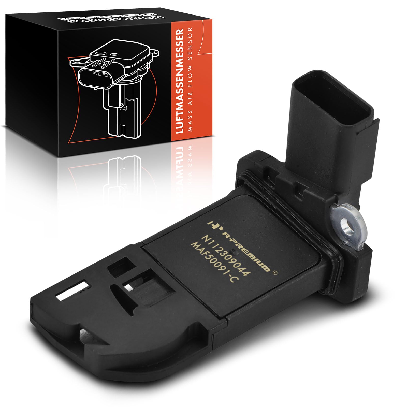 Frankberg Débitmètre d'air massique 4 broches CP9Z12B579B | Compatible avec: Galaxy WA6, Focus III Box/Hatchback, C-Max II DXA/CB7 DXA/CEU, Transit Connect MPV, Tournoi Focus III