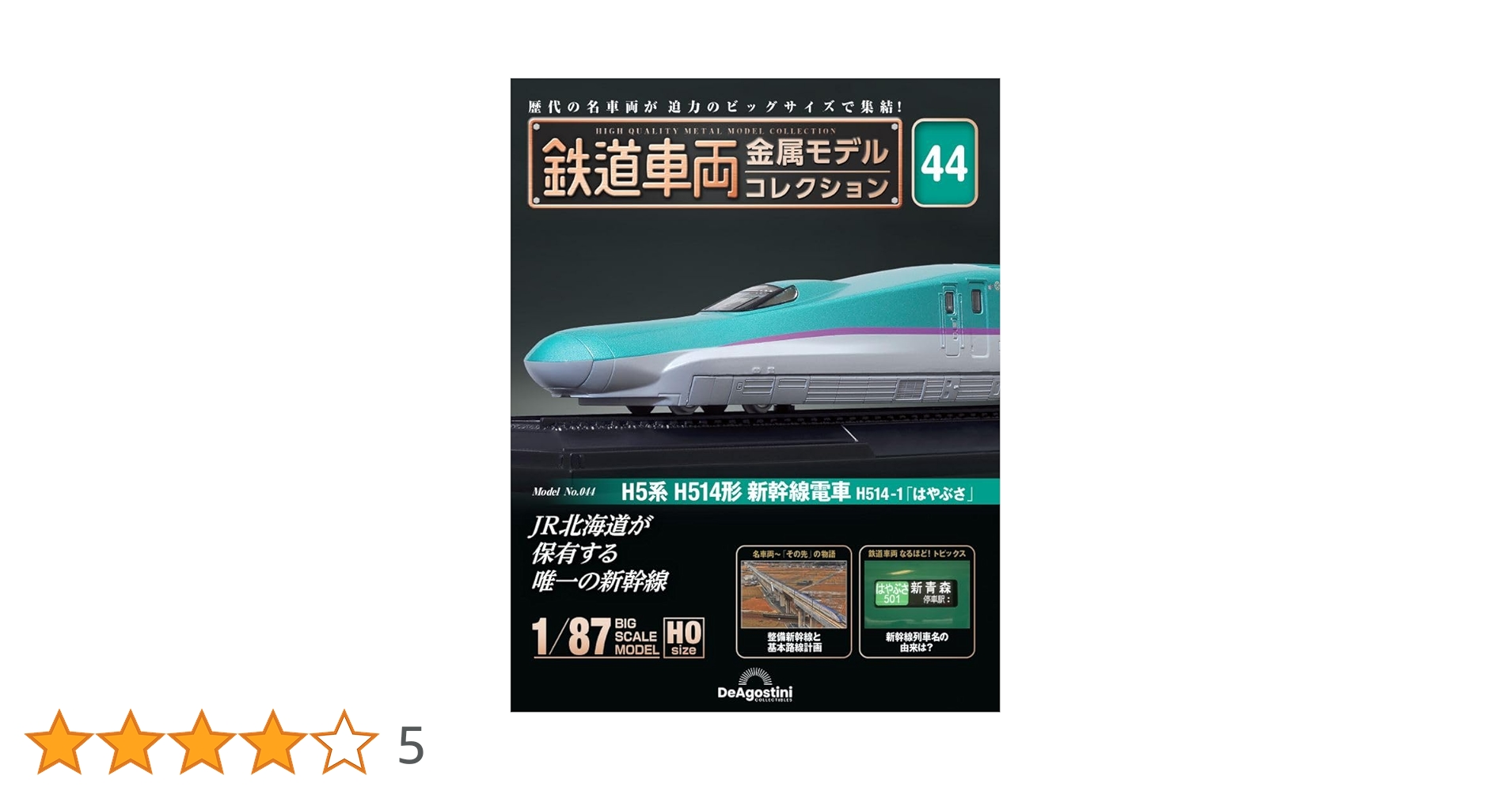 鉄道車両金属モデルコレクション　第44号 H5系　北海道新幹線　はやぶさ　HO 鉄道車両 金属モデルコレクション 第44号 | デアゴスティーニ公式