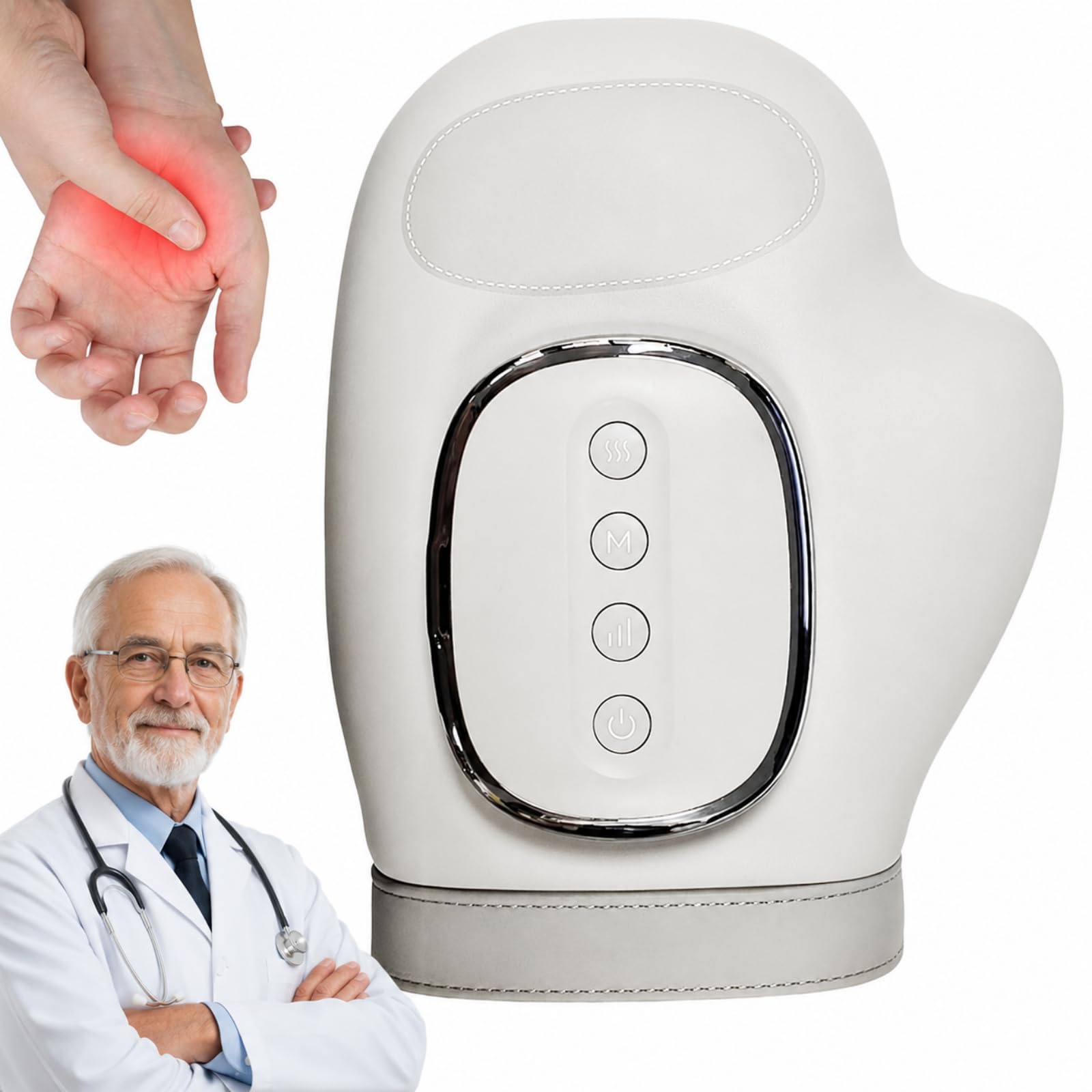 Cavirelle Handmassagegerät Bei Arthritis - Handmassagegerät Arthrose Für Finger Handflächen Mit Wärmetherapie Druckmassage Und Mehreren Modi