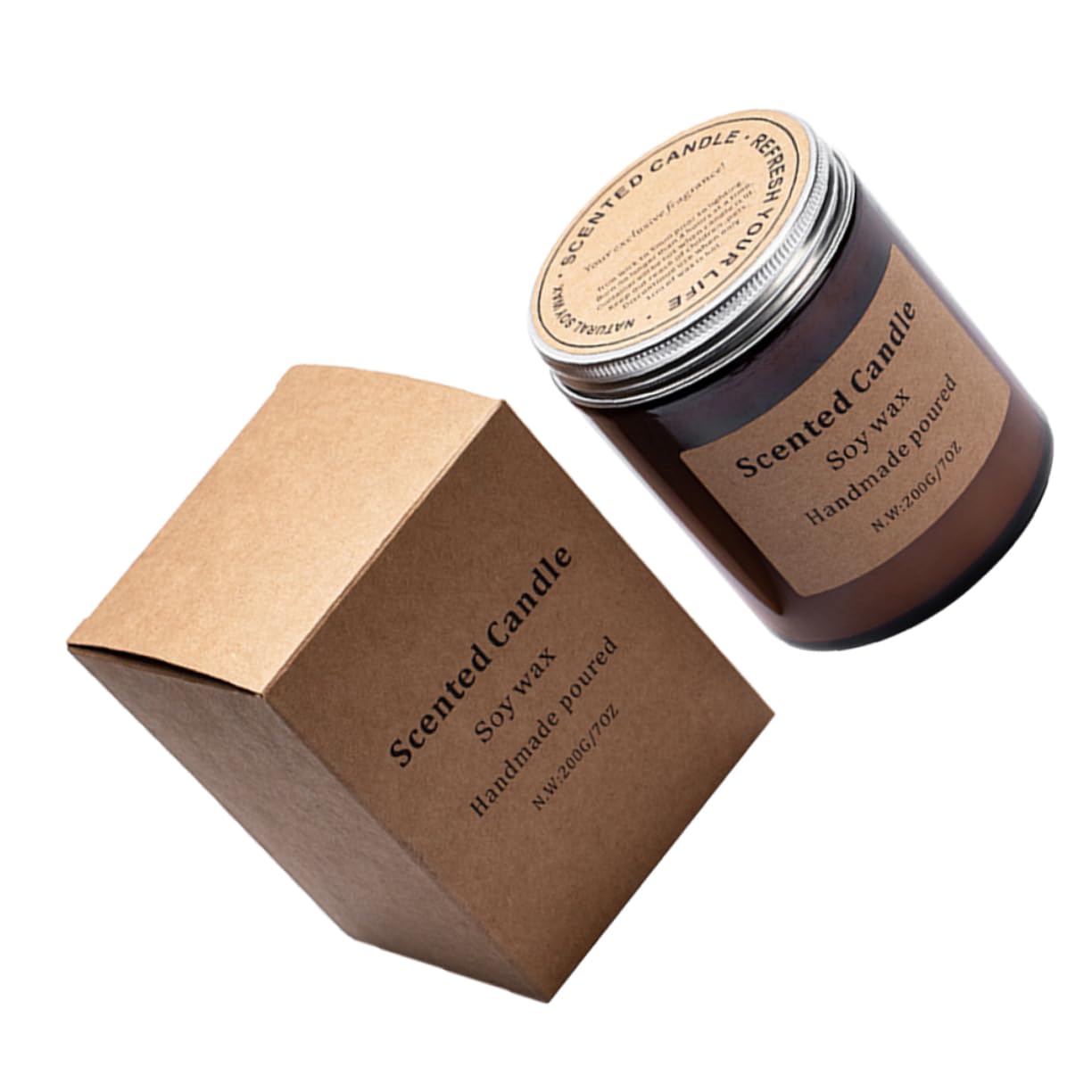 Vela de Aromaterapia de Cera Natural 200g en Vidrio