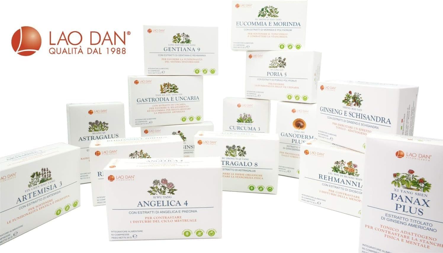 Nuovo GANODERMA PLUS - REISHI da Fitoricerca Lao Dan® Nuova formula 60 Cps 100% Naturale Zero Additivi +33% di Estratto Premium Quality 400mg Massima titolazione 50% polisaccaridi Made in Italy