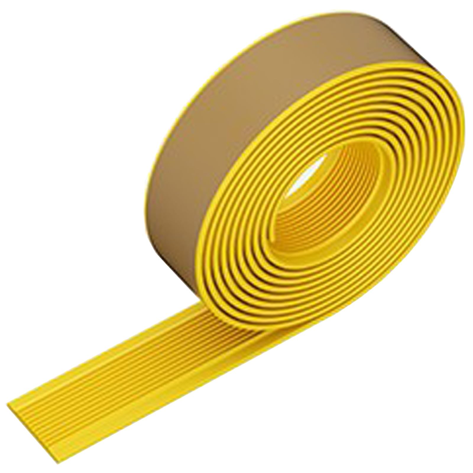 Stair Nosing Yellow Vinyl Stair Edge Trim Protector, Stair Nosing Edging for Tile/Wood/Metal/Concrete Steps, Anti-Slip Self-Adhesive Stair Nose Tread