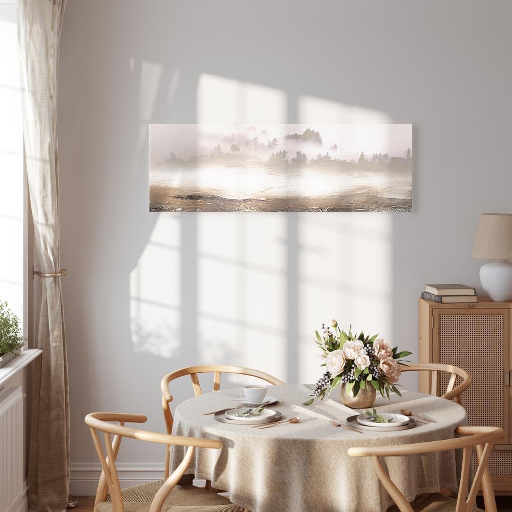 murando - Cuadro en Lienzo Bosque 150x50 cm Impresión de 1 Pieza | Tejido no Tejido Artística Imagen Gráfica Decoracion de Pared Naturaleza Paisaje Árbol Abstracto
