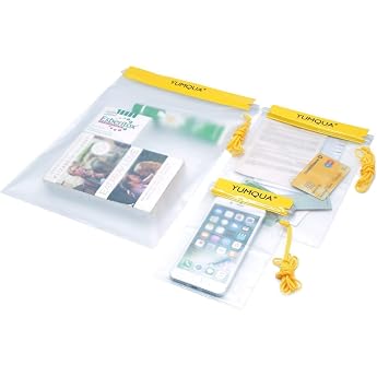 YUMQUA Clear Waterproof bags Water Tight Cases Pouch Dry Bags For Camera Mobile Phone Maps Pouch Backpack Kayak Military Boat Oars Document Holder - 3 Piece Set Transparent Wasserfeste Tasche Klein f r Kameras/Handys/iPad/Papier/Karte Geeignet f r Reise/Au en/Wassersport/Sup Board