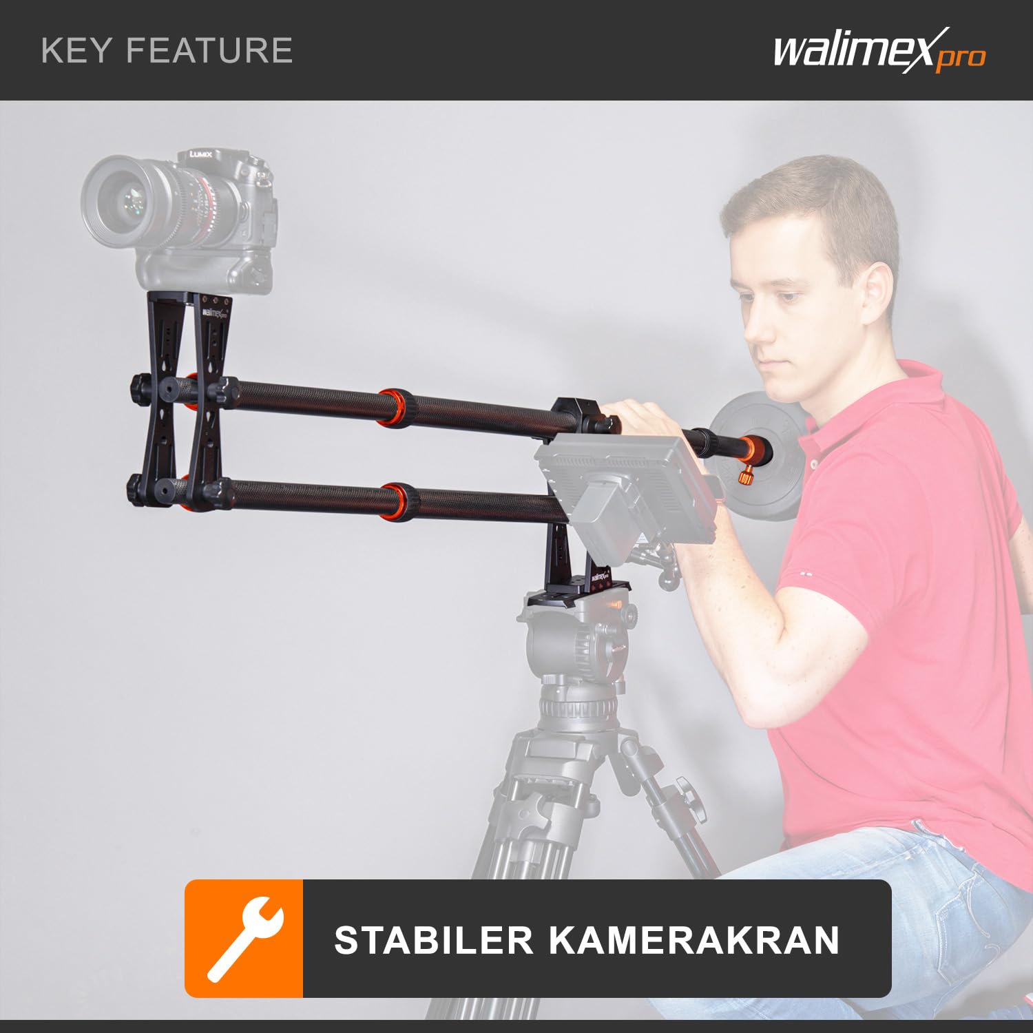 Walimex Pro Carbon Kamera Jib Traveller 7.2 schwarz