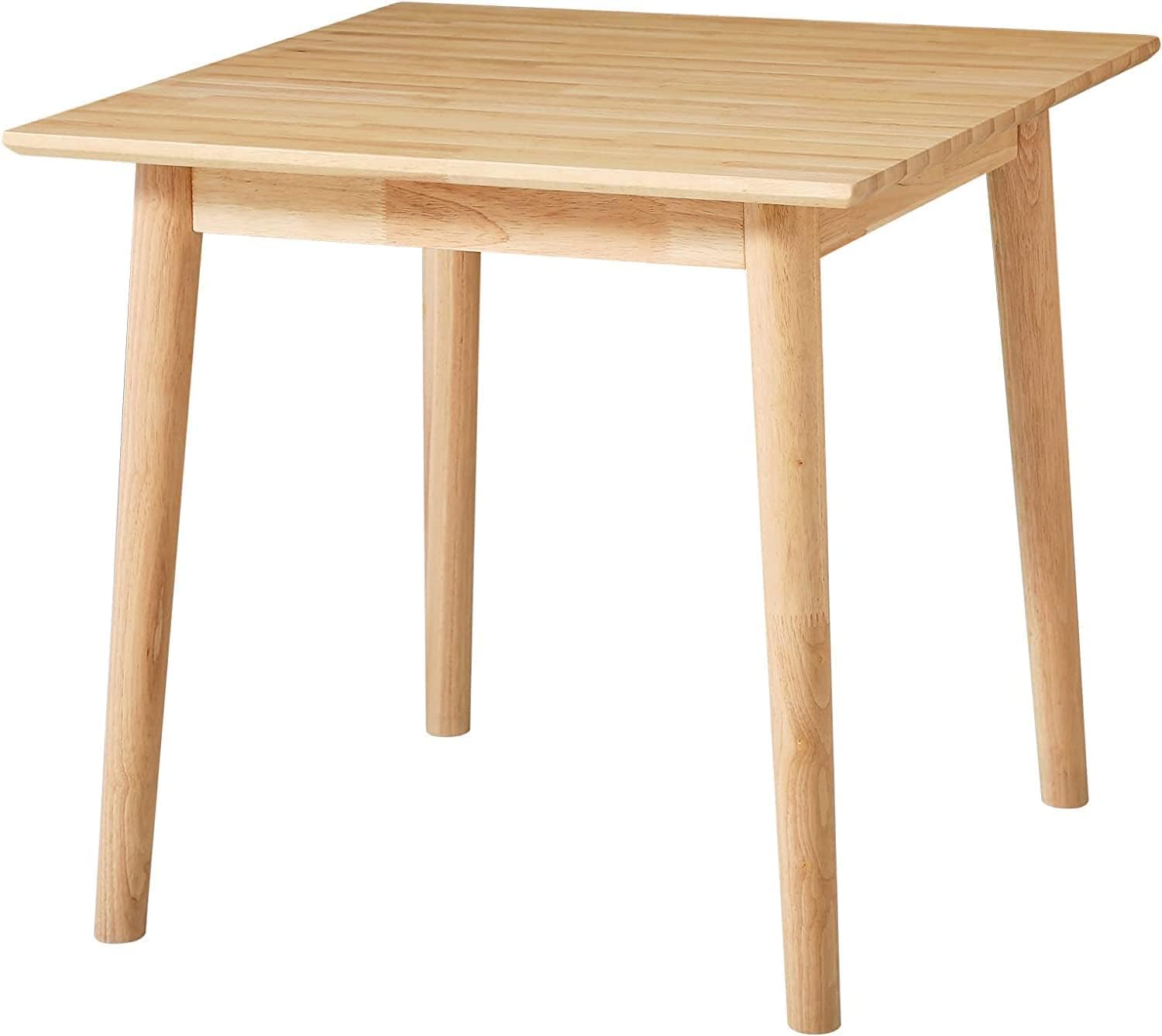 Amazon｜ダイニングテーブル ラバーウッド無垢材 2人用 80×80×75cm