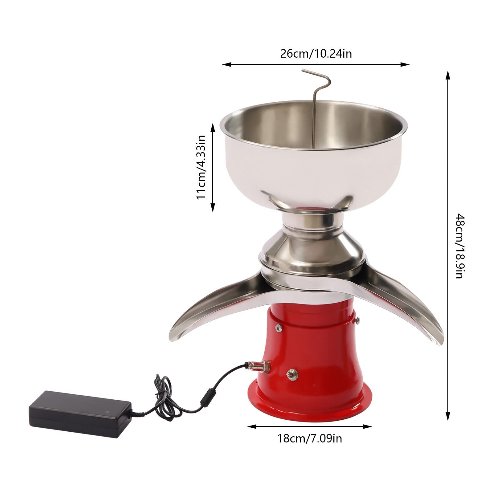 30W Milk Cream Centrifugal Separator Separate Cream Butter Milkshake Food-grade 5L/1.32gal