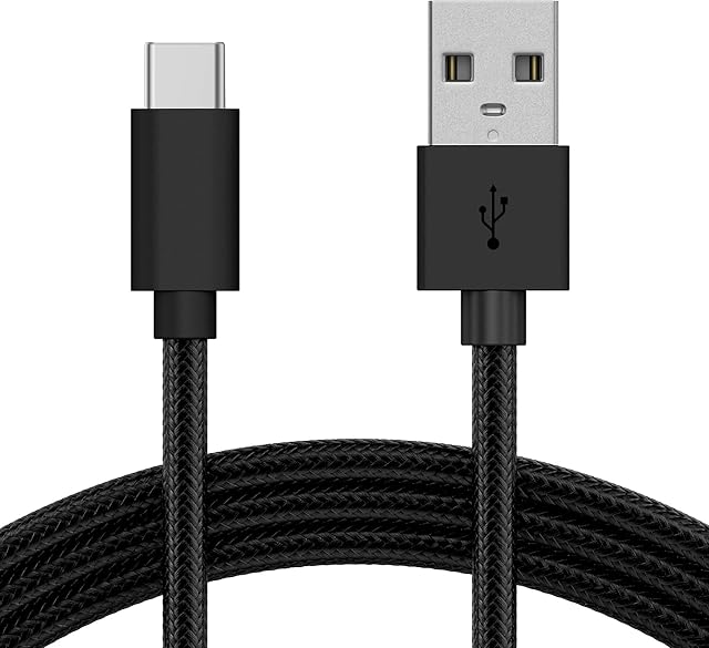KP TECHNOLOGY Motorola Moto G32 / G62 5G /Moto G82 5G /Moto Edge 30 / Moto E32 / G10 G30 E20 E30 E40 Nylon Braided Charging Cable [2m] USB C to USB A 3.0 For Moto G50 G100 G60s Moto E7i G7 (BLACK)