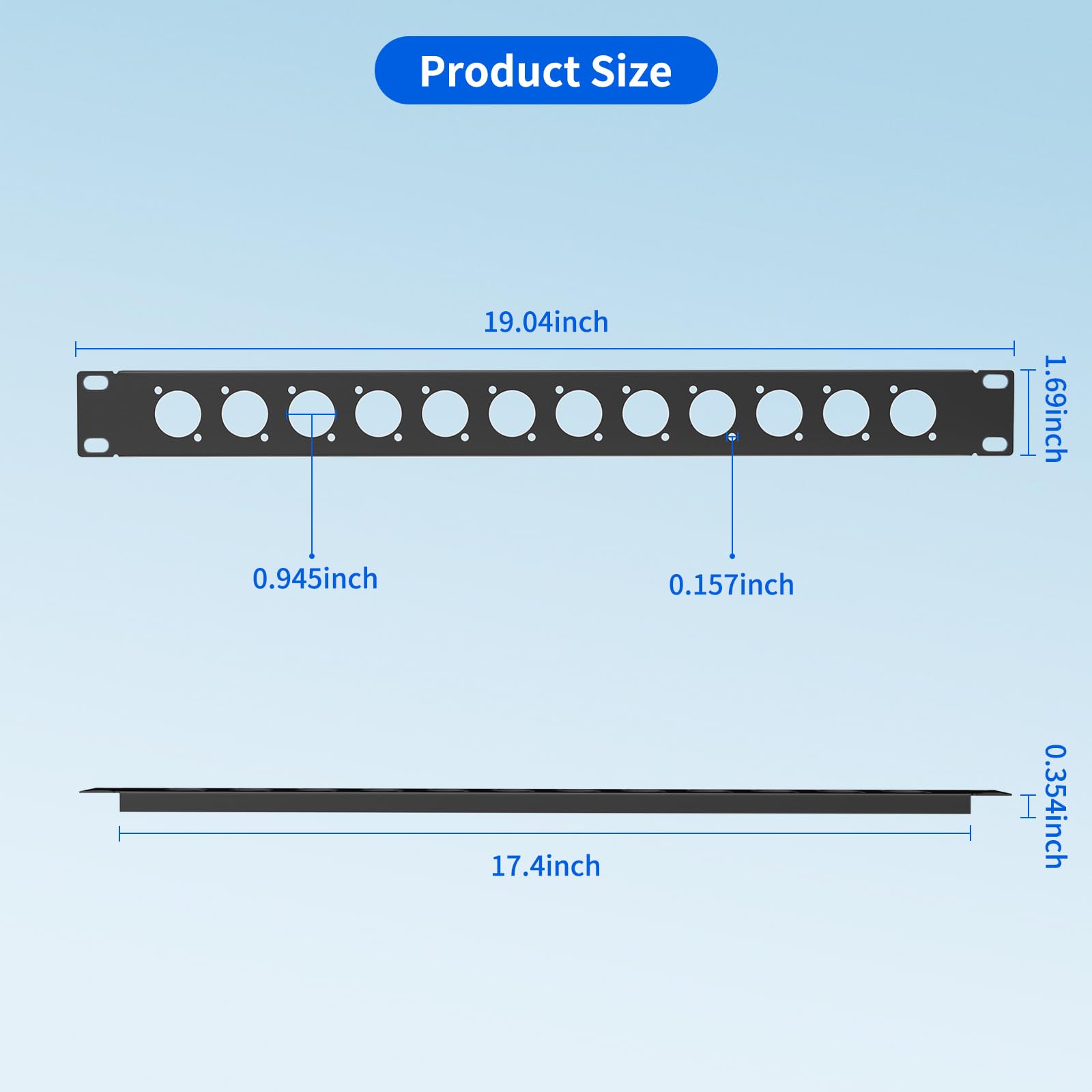 Amazon | XLRパッチパネル XLR Patchbay 1U Dシリーズ ラックパネル 12