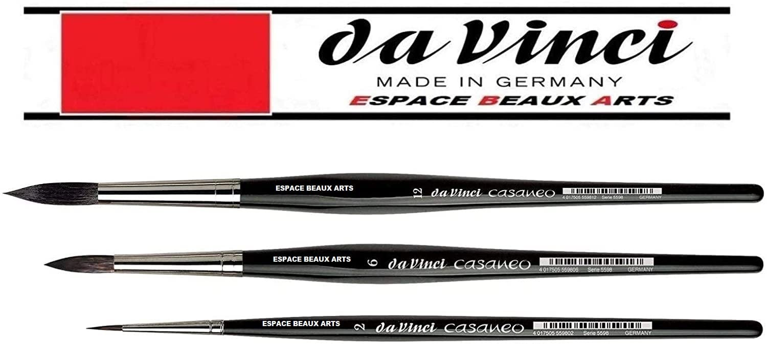 De Vinci Casaneo Serie 5598 - Pincel para acuarela - Nº 2 .6 .12 - Fabricado en Alemania