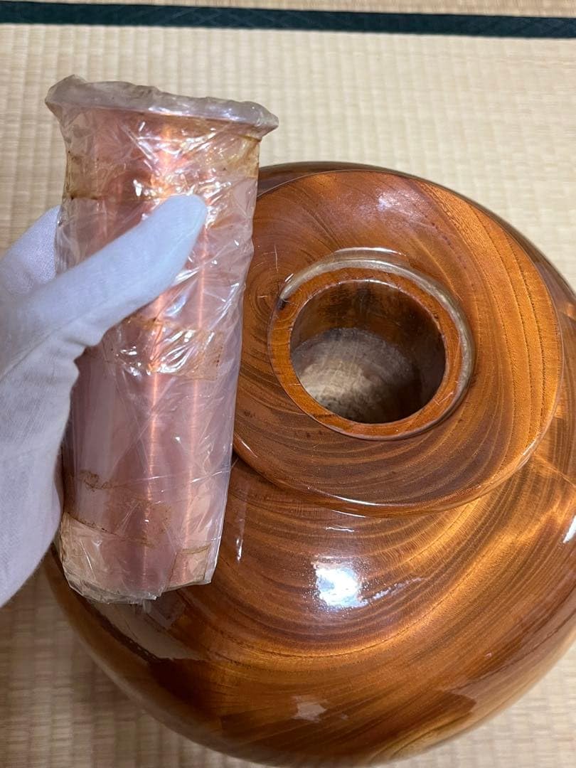 Amazon.co.jp: けやきくり抜き製法 花瓶 花立て 花器 和雑貨 天然木