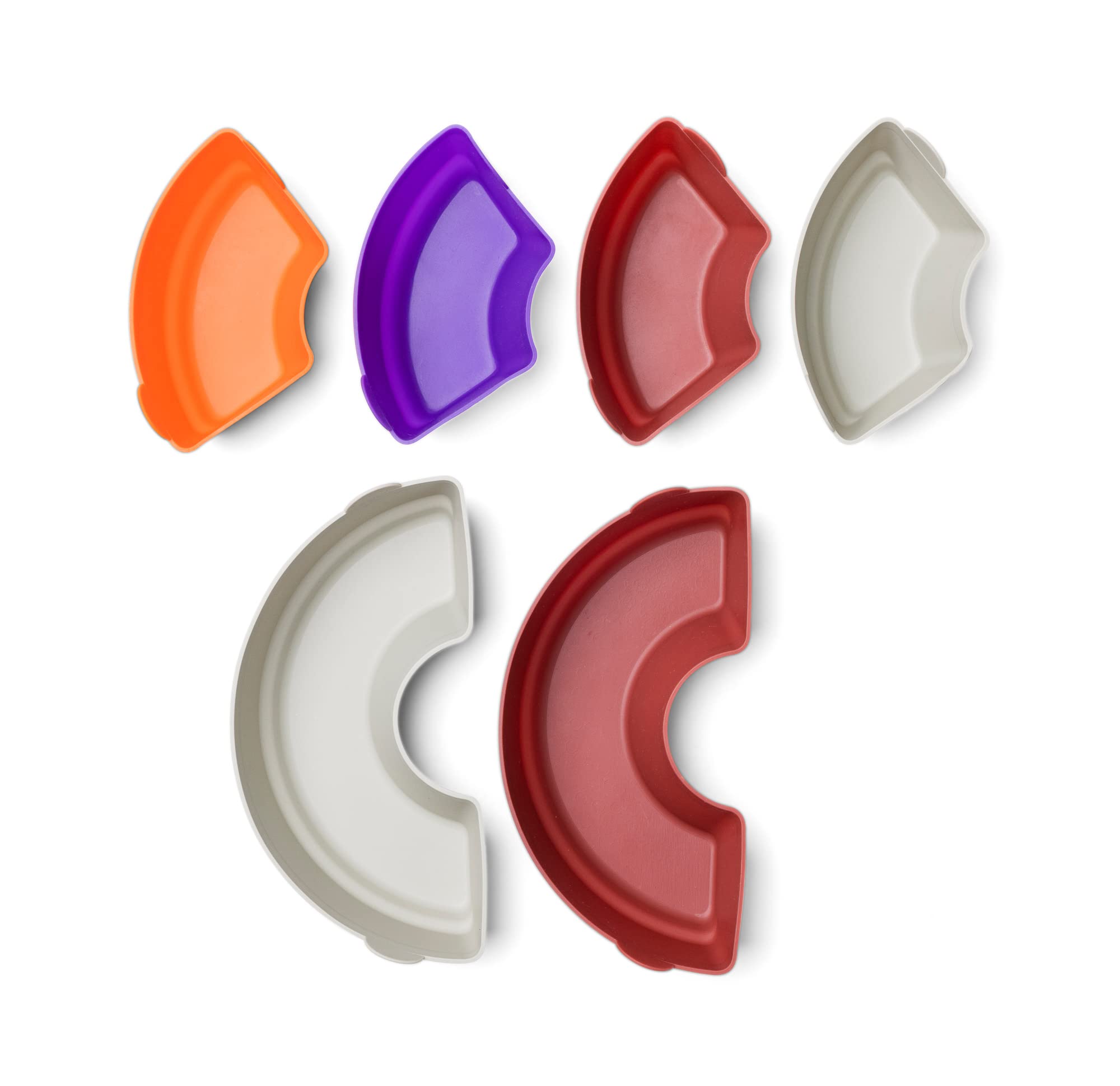 Omnia Teglie in Silicone, 6 Pezzi - Set di Stampi in Silicone di Formato Mezzo e Quarto per Forno