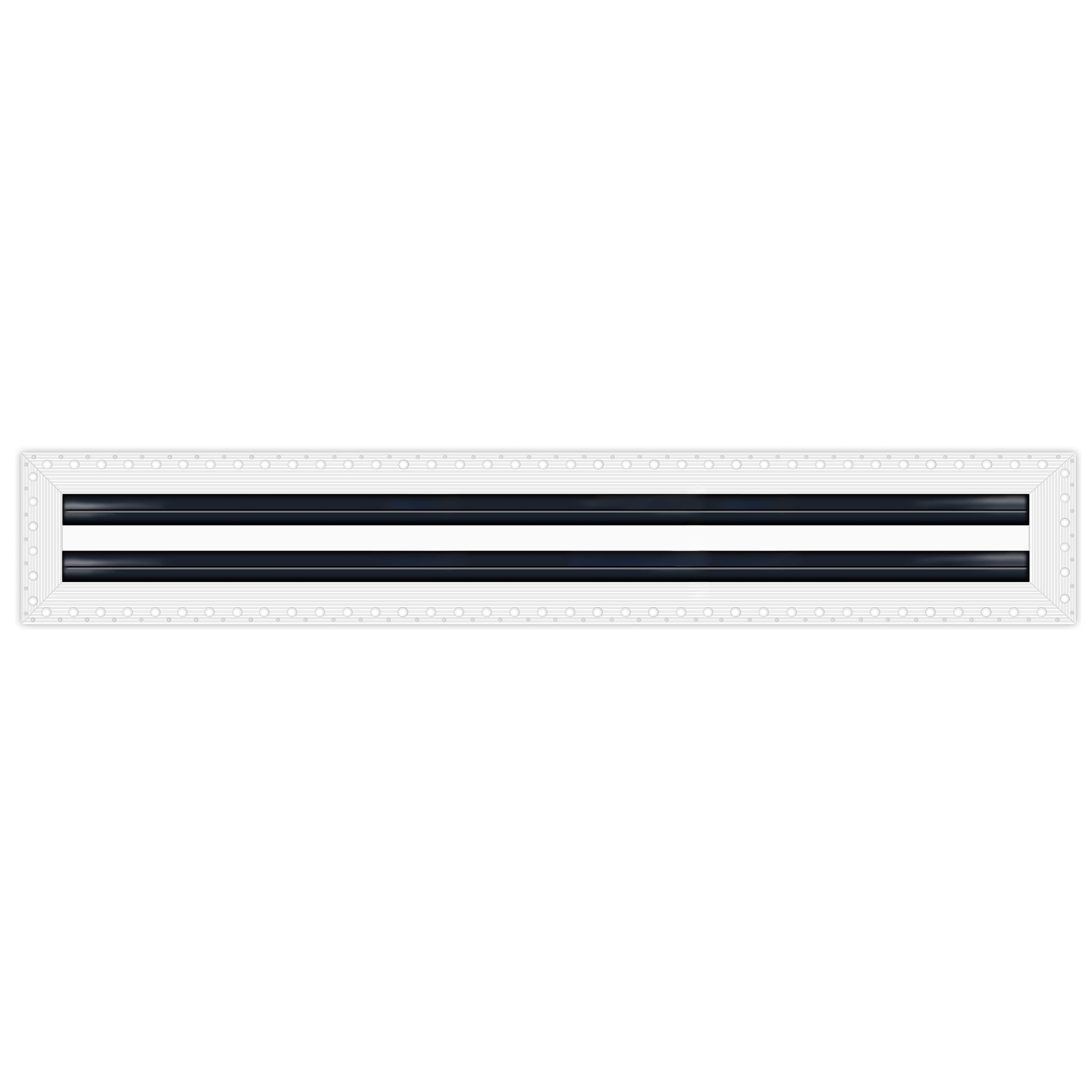 BUILDMART - 72" MUD-in Linear Slot Diffuser - 2 Slot - Air Vent Cover - Drywall MUD in White Air Vent - MUD Linear Slot Diffuser - Register Grille for
