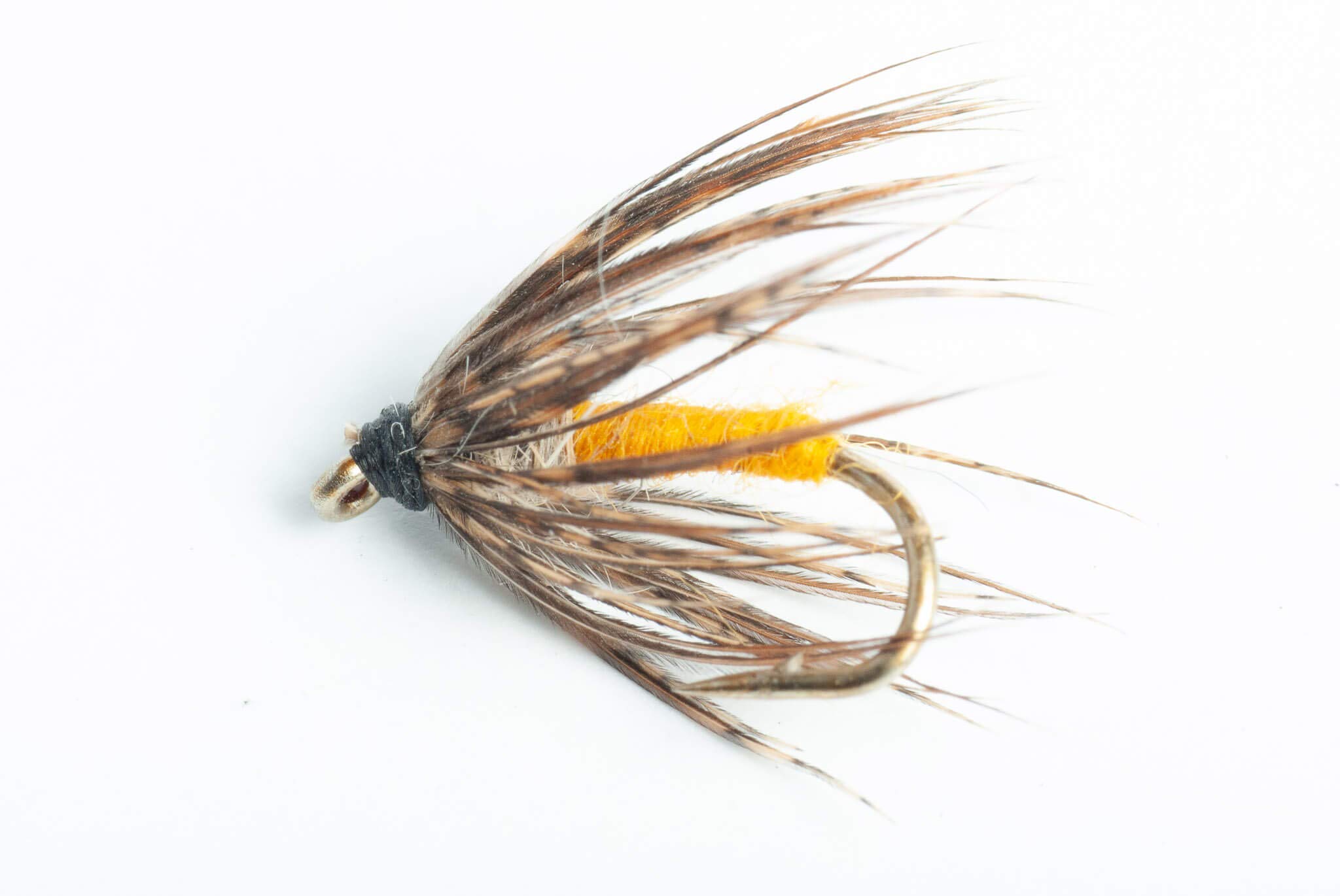 Blue Wing Olive Soft-Hackle Orange and Green Wet Fly, 6-Pack