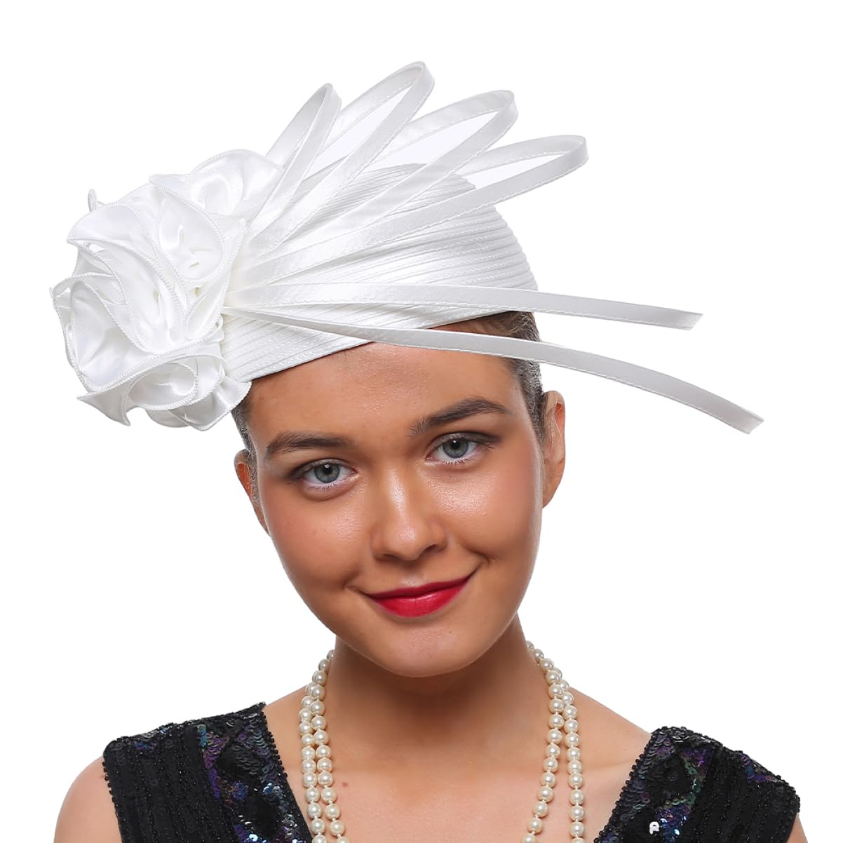 SHERCHPRY 2 sombreros de fiesta de cóctel para mujer, accesorios para el cabello, tocado de novia, decoración para el cabello, diadema