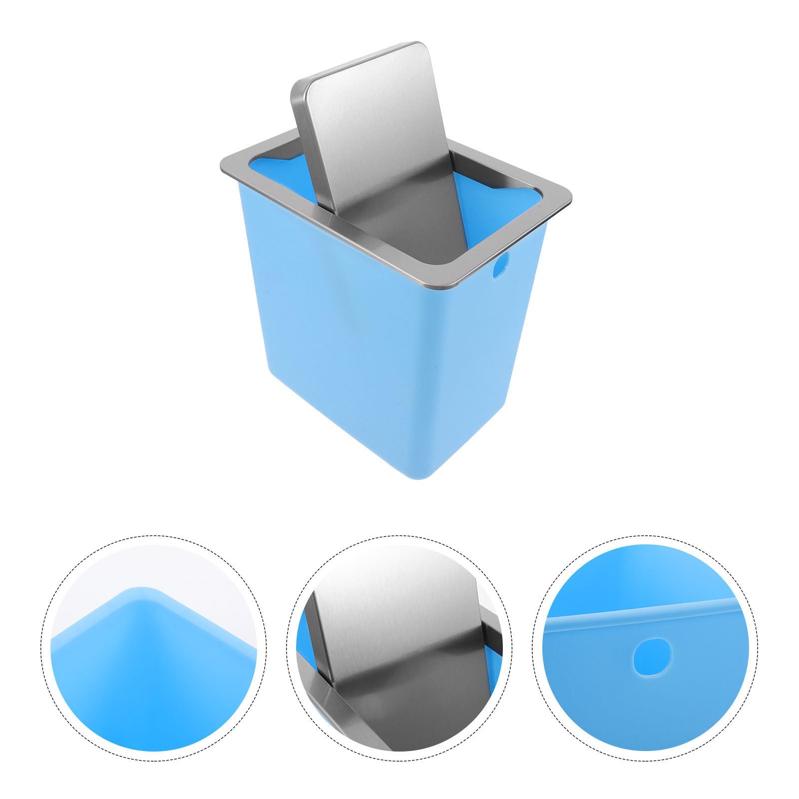 Toddmomy Cubo de Basura para Cocina con Tapa Oscilante de Acero Inoxidable y Diseño Compacto, Adecuado para Restaurantes y Hoteles, con Sistema Fácil de Eliminación de Residuos