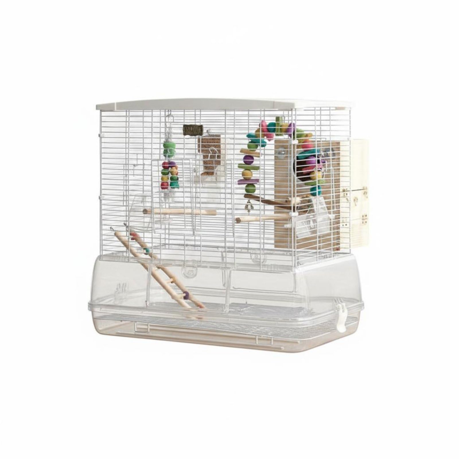 Jaula Acrílico Transparente Anti-rrame Jaula Acrílica Panorámica Panorámica Artículo para Aves para Interior, Multicolor, Paquete Cuatro, 61 40.5 57.5CM