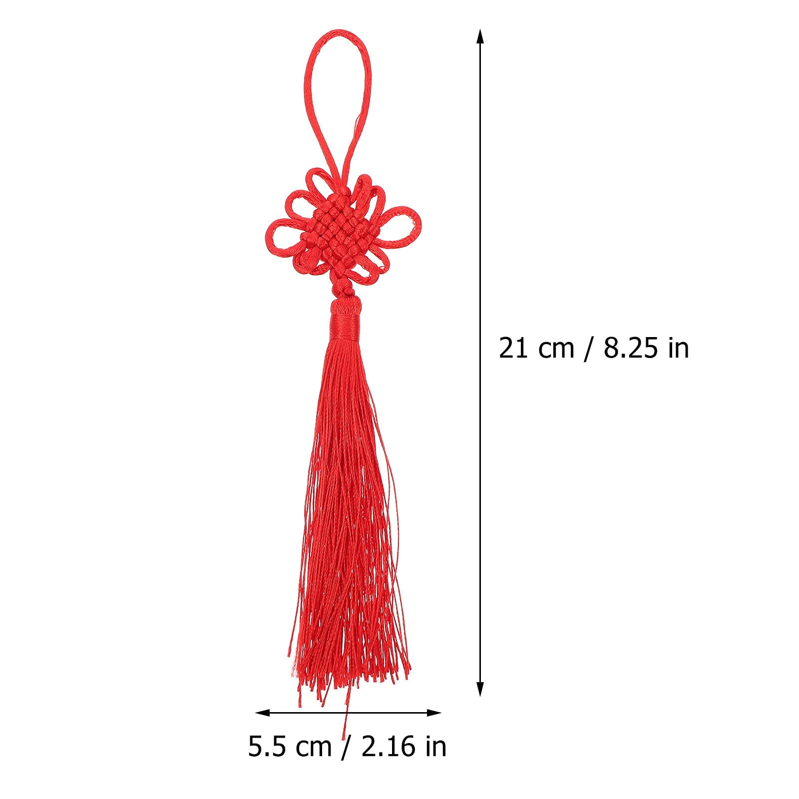 VALICLUD Ciondolo Tradizionale del Capodanno Cinese Nodo e Nappa Rossa, Decorazioni Fai da Te per Festa di Primavera, 50 Pezzi Ornamenti Sospesi per Addobbi Interni ed Esterni