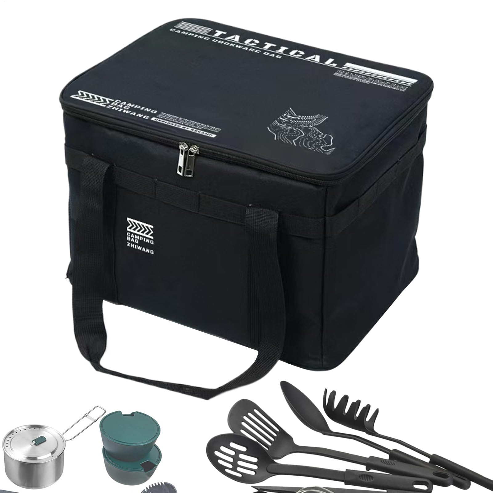 Sac de rangement camping isotherme grand format pliable pour pique-nique