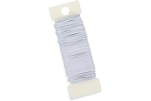 22 Gauge White Metal Floral Wire for Crafting