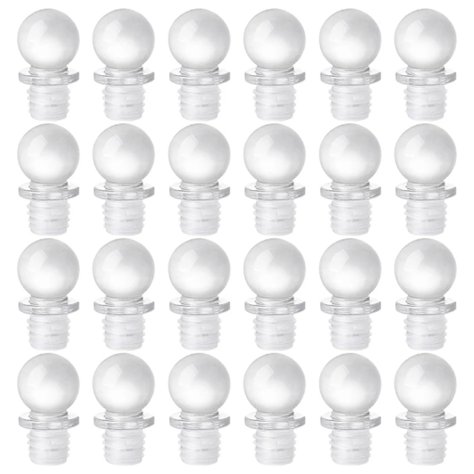 Bouchons de vin en boule verre transparent, 50 pièces, distributeur d'arôme d'huile essentielle, joints for conserver le et Champagne frais