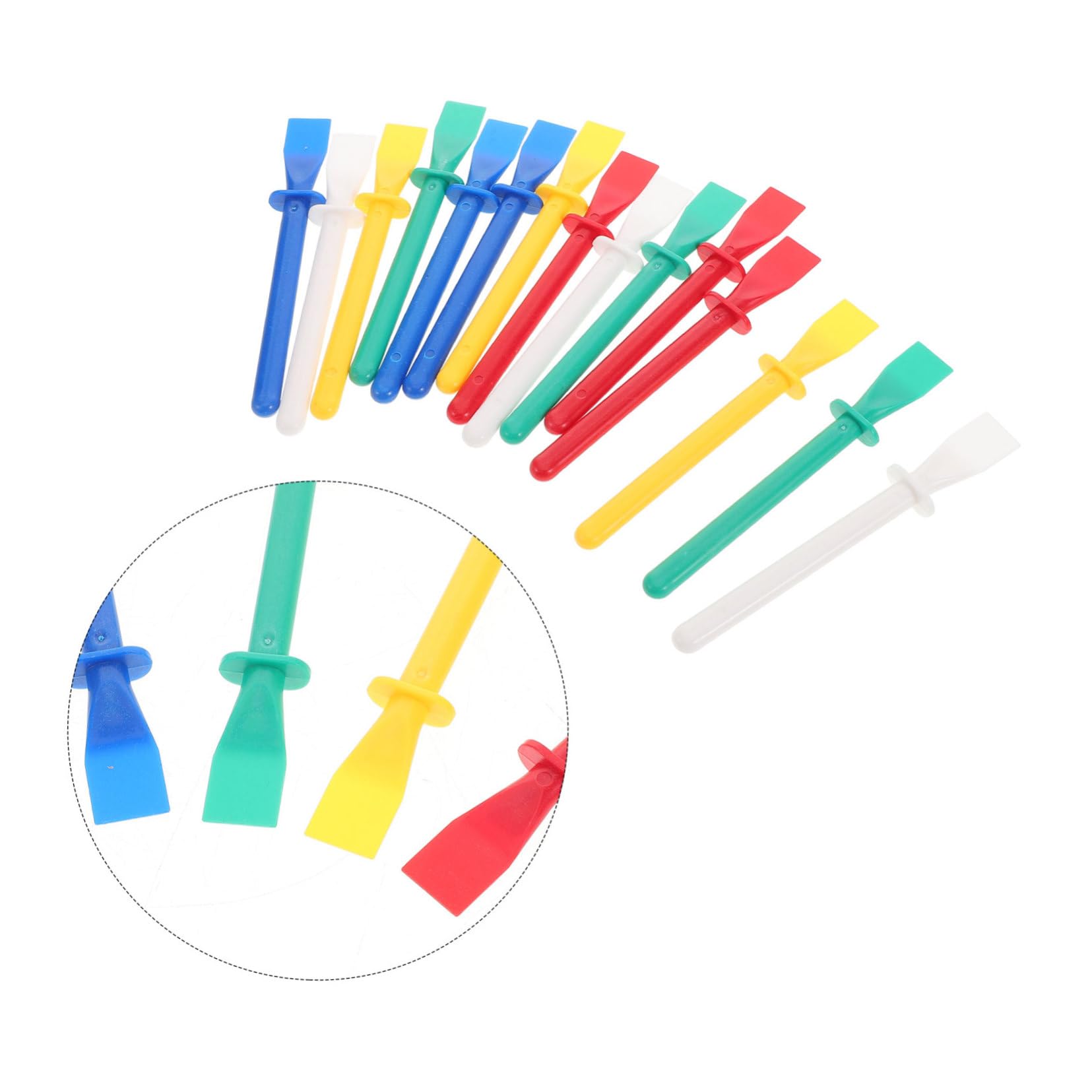 TEHAUX 15pcs Palette Stick Glue Applicator Kit Glue Paint Tools Scrapers for Artistic Projects and Leather Work