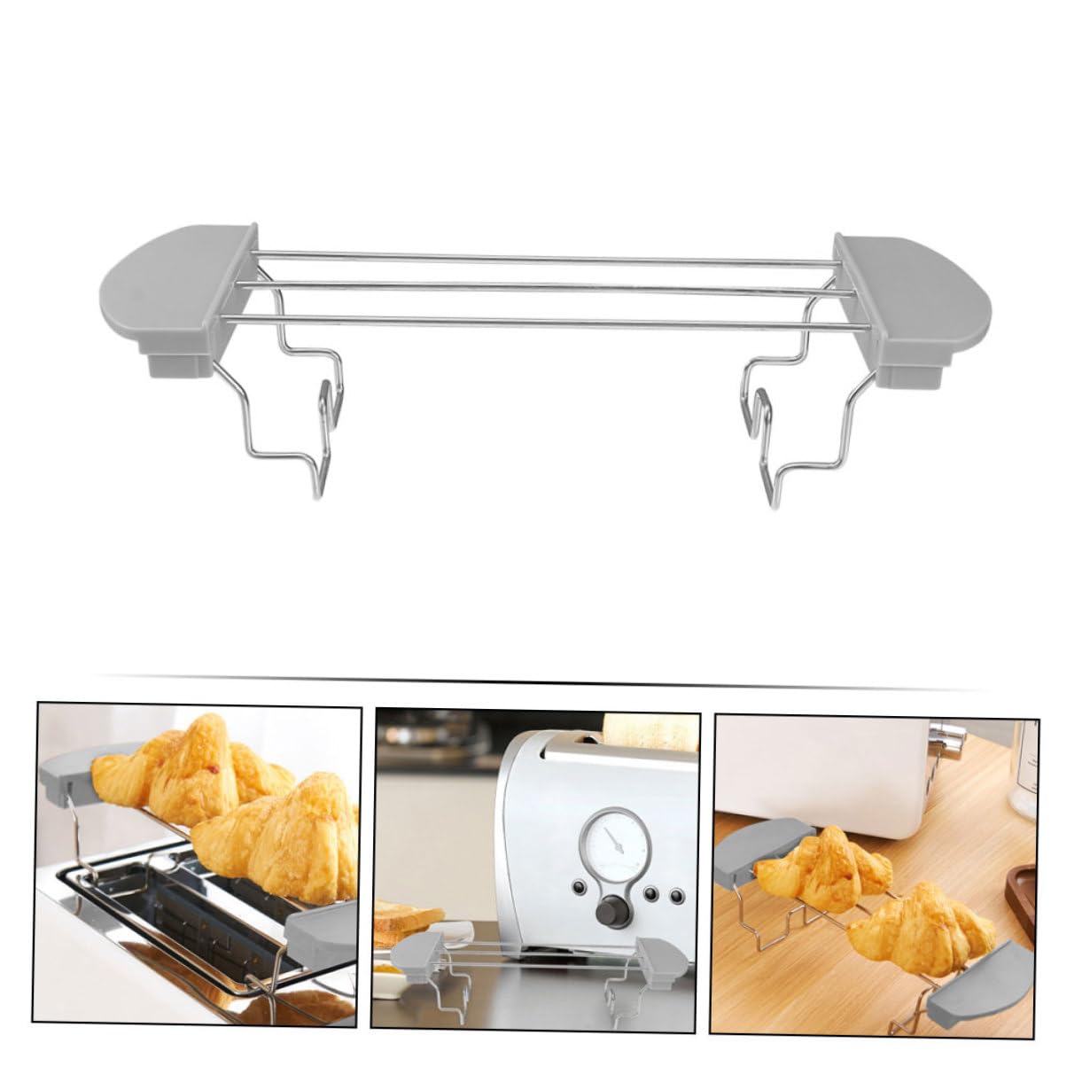 Brötchenaufsatz für Toaster mit Toaster Wärmeplatte aus Silikon und Eisen Kompakter und Wiederverwendbarer Warmhalterost für Toastmaschinen