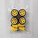 Gebildet 4pcs Geared Motor DC3V-12V DC for Four-Wheel Drive Toy Car/Robotic Body/Aircraft Toys+4pcs Plastic Tire Wheels
