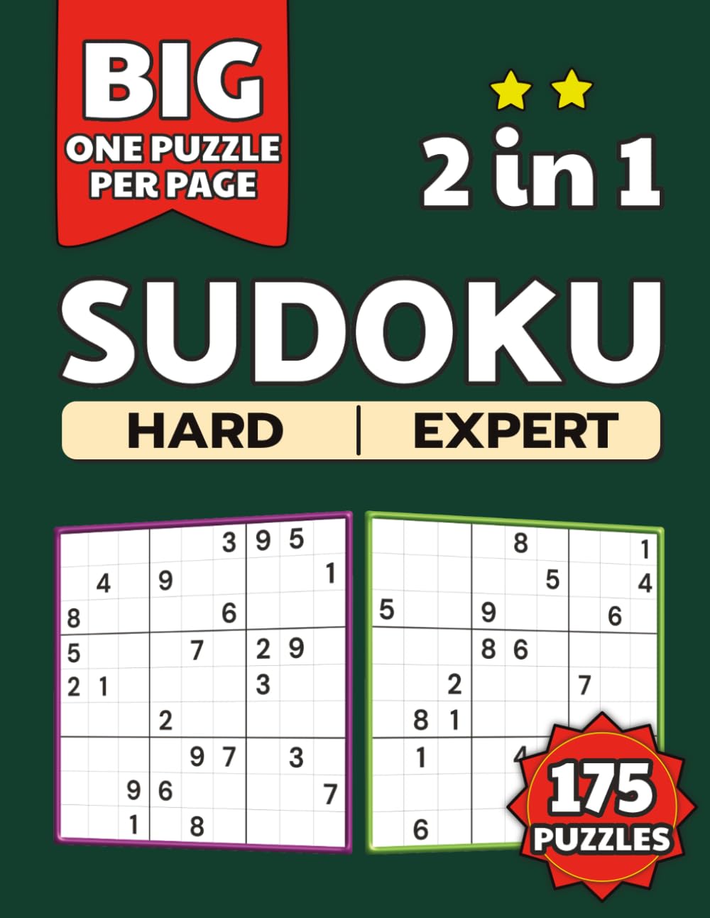 Sudoku Book for Adults 2-in-1 Collection: Large Print Advanced Puzzles from Hard to Expert with Solutions - A Perfect Brain Game Challenge for Skilled Solvers