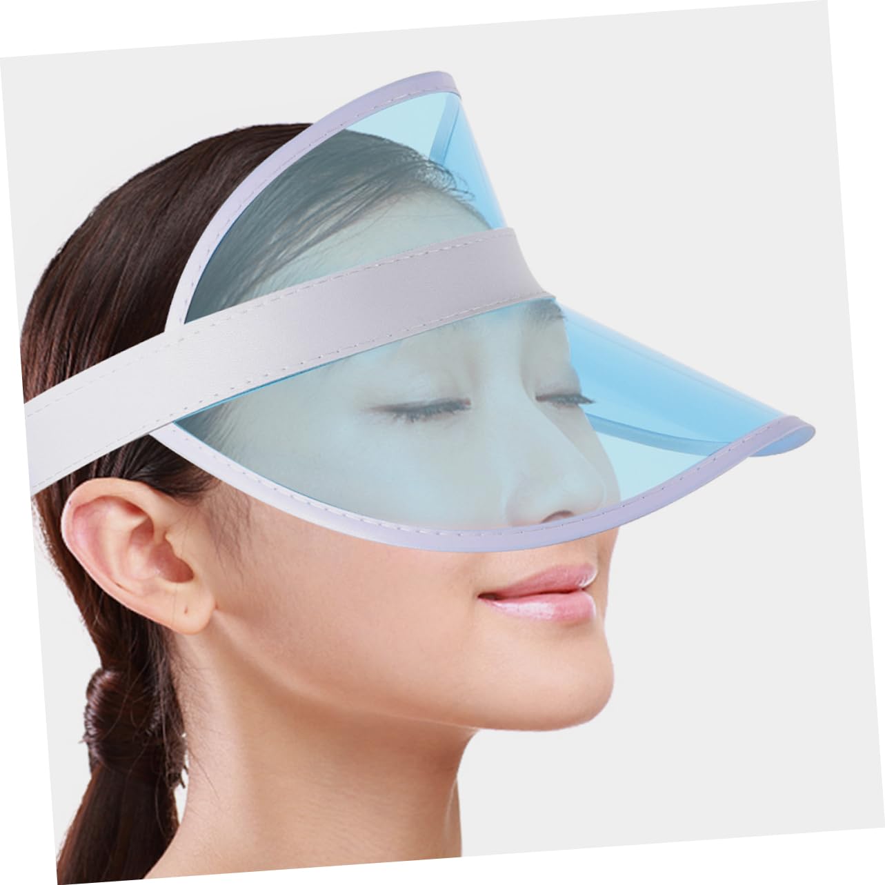 ibasenice 4 Ensembles Chapeau De Soleil Extérieur Casquette Sport Casquette Anti UV Visière pour Femme Capuchon Supérieur Creux De Randonnée Visière Femmes Plastique PP Sky-Blue 2 Pièces * 4
