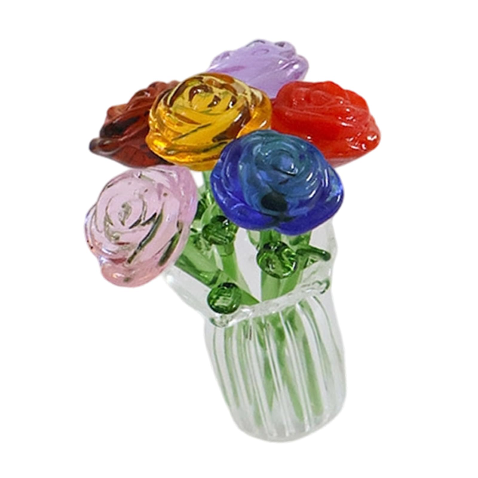 Kfwfuaee A Premium Simulated Florals Rrangement With Clear Vases For Giving Occasion Flower With Vases