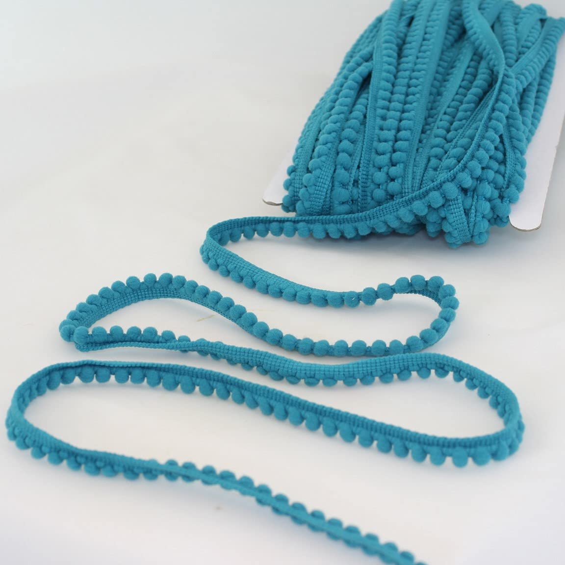 Mini Pom Pom Bobble Plain Trim - 22 Colours (Teal) 10 Metres