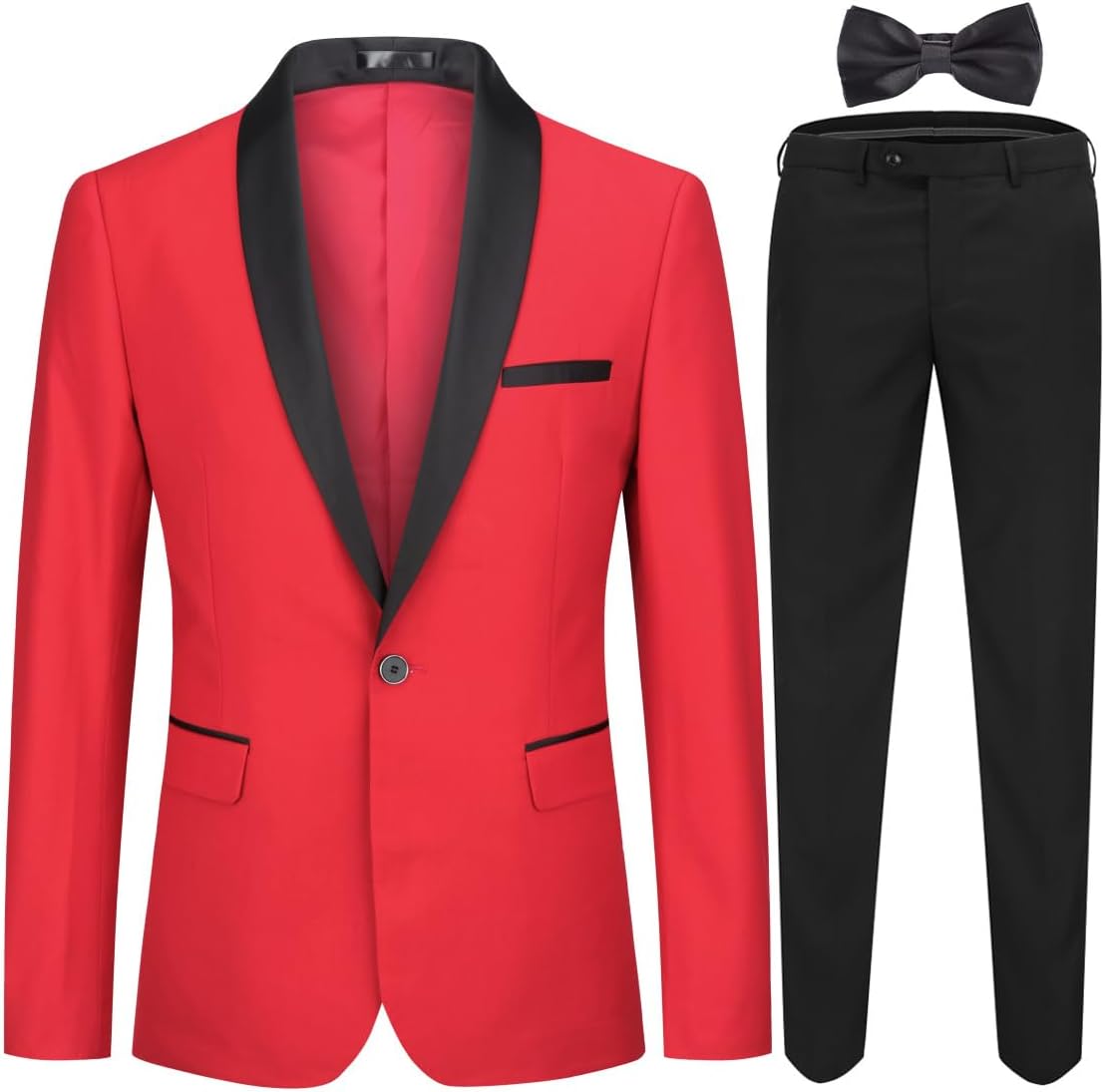 - Mens Tux Suits 2-Piece Shawl Collar Solid Prom Party Jacket Coat Pants Sets…