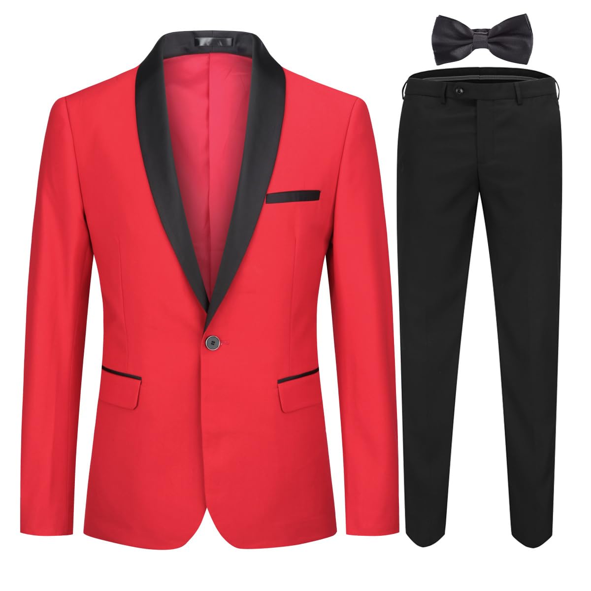 - Mens Tux Suits 2-Piece Shawl Collar Solid Prom Party Jacket Coat Pants Sets…
