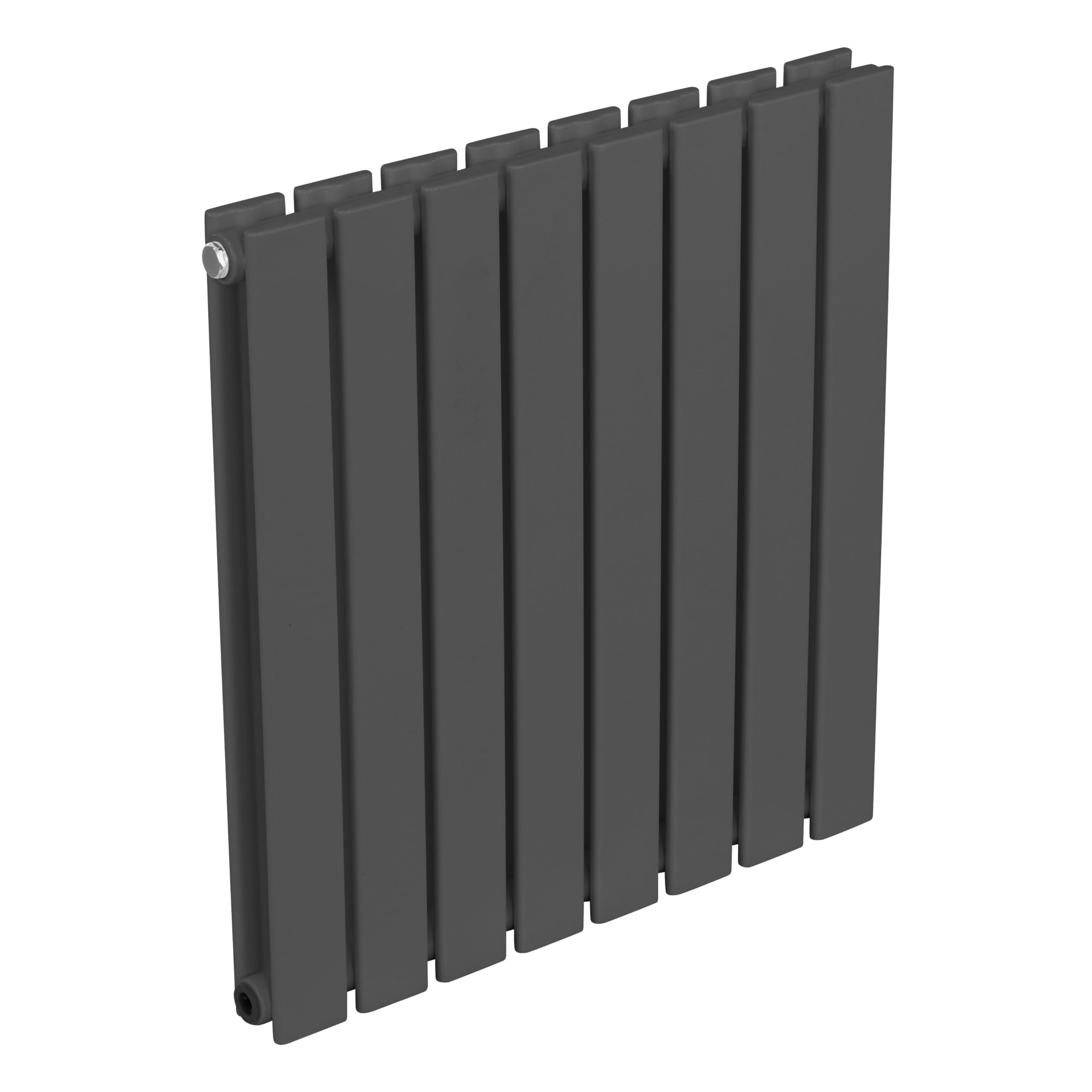 Baridi Horizontal Double Flat Panel Radiator 600 x 560mm, 8 Fins, Efficient Heat Output, Central Heating, Anthracite – DH339