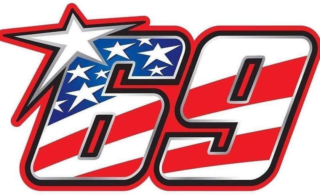 2pcs Kentucky Kid Nicky Hayden #69 4" Decal Sticker - Wall Decal - Black - PVC - Cartoon Style