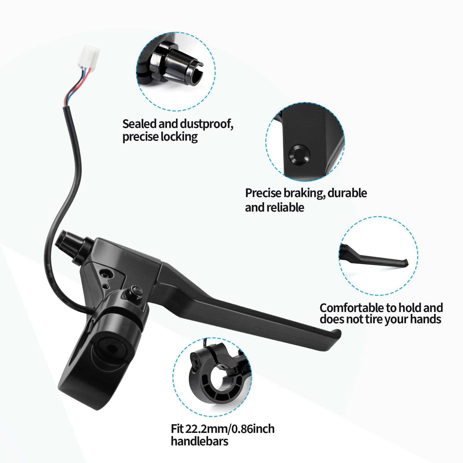 JOYSOG Frein à main pour scooter ZT3 Pro, levier de frein gauche/droite de rechange pour scooter électrique Ninebot ZT3 Pro (levier de frein gauche)