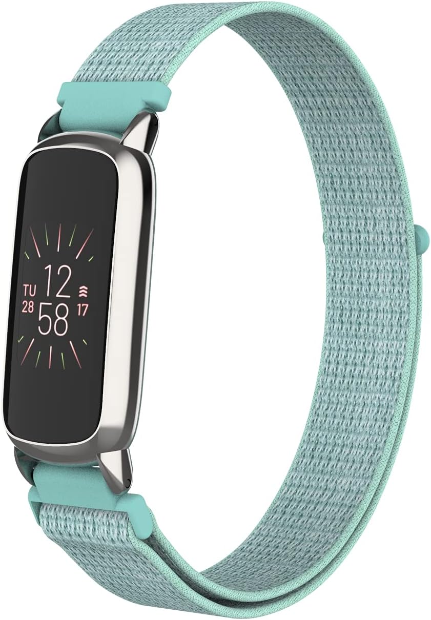 Sport Watch Band Compatible with Fitbit Luxe,Slim Soft Skin-Friendly Comfortable Sport Wristband Nylon Watch Straps Adjustable 5.5-7.9 inch for Women Men