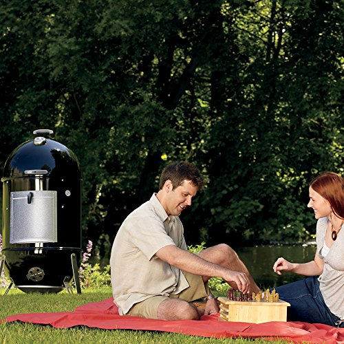 Image of Weber Smokey Mountain Cooker 22-Inch Charcoal Smoker - Outdoor BBQ Smoker with Dual Cooking Grates, Porcelain‑Enameled Kettle & Temperature Control Dampers