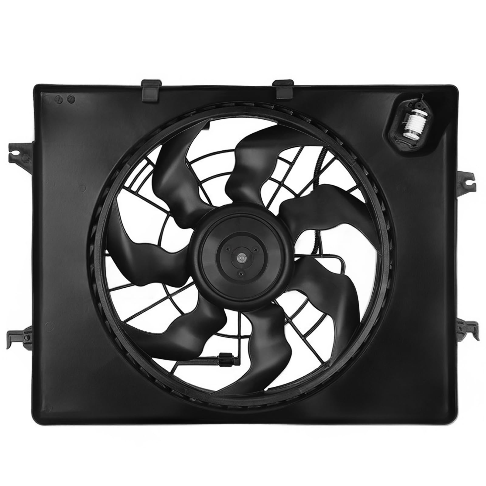AUTISTOP 621-477 AC Condenser Cooling Radiator Fan Assembly Fits for Fits for Sonata 2011-2013 L4 2.4L; for Optima 2012-2013 L4 2.4L