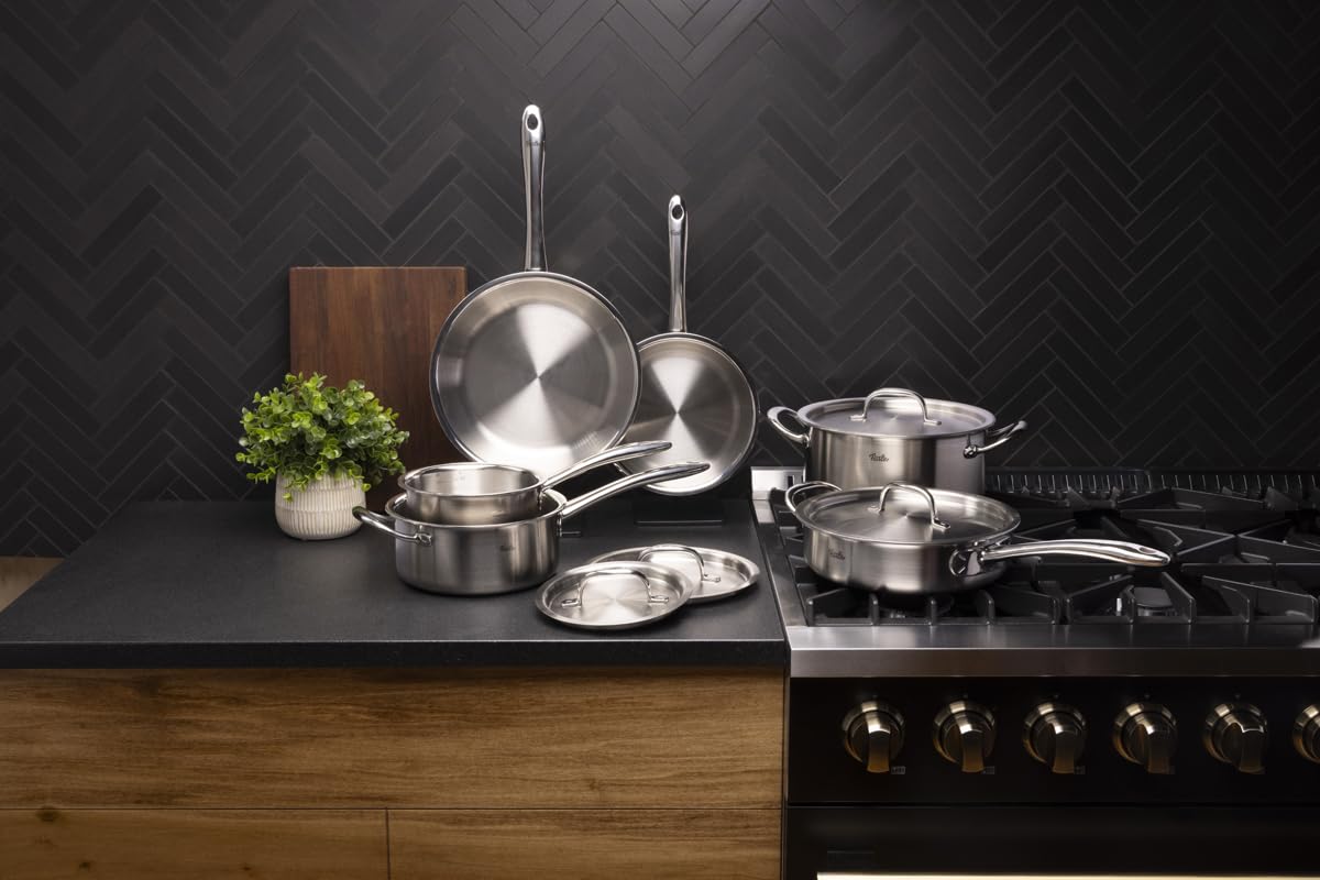 Fissler M5 Pro-Ply® Padella in acciaio inox, 20 cm, prodotta in Germania, materiale multistrato Pro-Ply™ a 5 strati, senza rivetti, acciaio inox 18/10, induzione